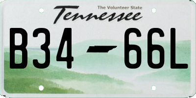 TN license plate B3466L