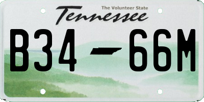 TN license plate B3466M