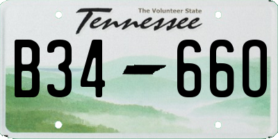 TN license plate B3466O