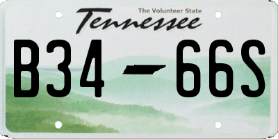 TN license plate B3466S