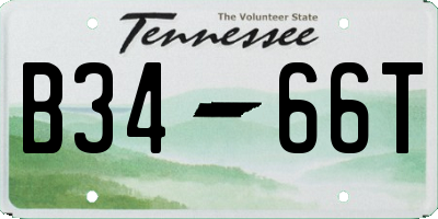 TN license plate B3466T