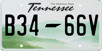 TN license plate B3466V