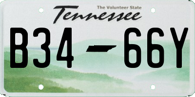 TN license plate B3466Y