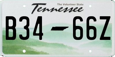 TN license plate B3466Z
