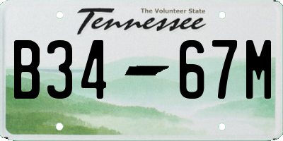 TN license plate B3467M