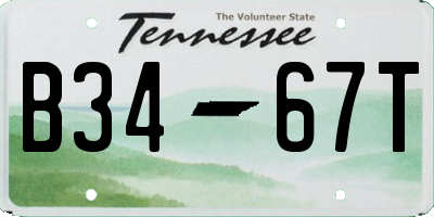TN license plate B3467T
