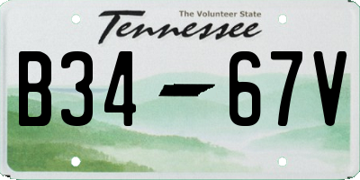 TN license plate B3467V