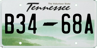 TN license plate B3468A
