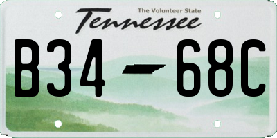 TN license plate B3468C