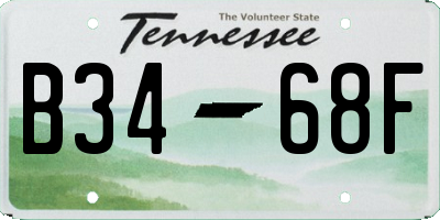 TN license plate B3468F