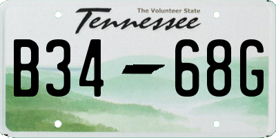 TN license plate B3468G