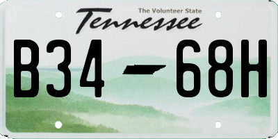 TN license plate B3468H