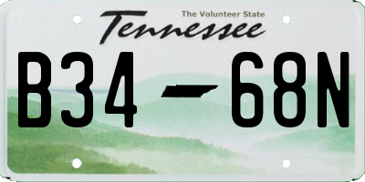 TN license plate B3468N