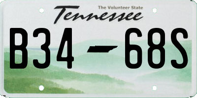 TN license plate B3468S