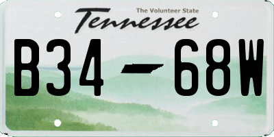TN license plate B3468W