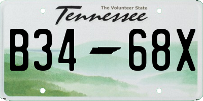 TN license plate B3468X