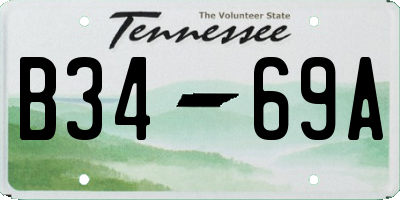 TN license plate B3469A