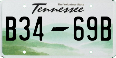 TN license plate B3469B