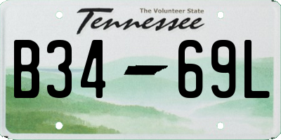 TN license plate B3469L