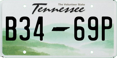 TN license plate B3469P