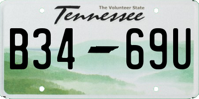 TN license plate B3469U