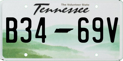 TN license plate B3469V