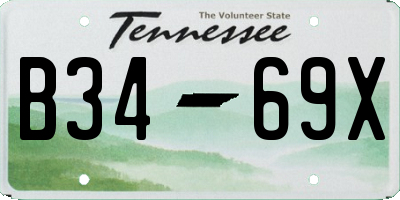 TN license plate B3469X