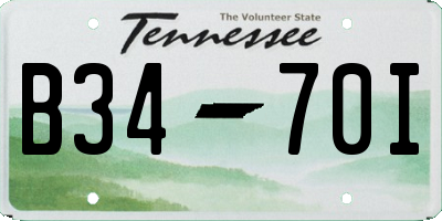 TN license plate B3470I