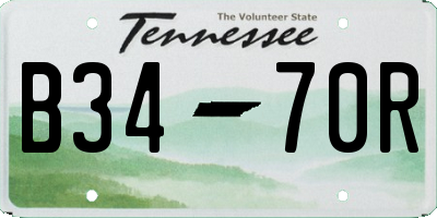 TN license plate B3470R