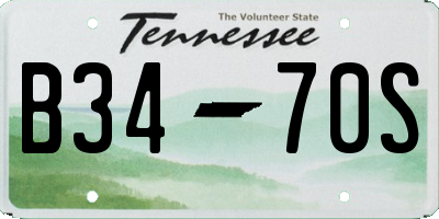 TN license plate B3470S