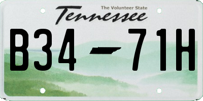 TN license plate B3471H