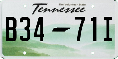 TN license plate B3471I