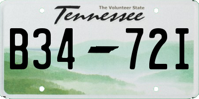 TN license plate B3472I
