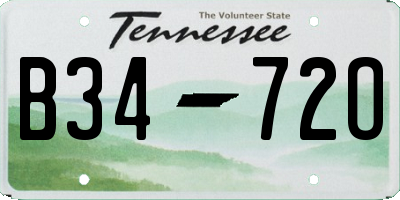 TN license plate B3472O