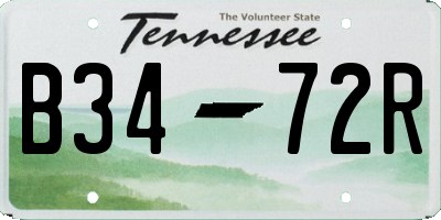 TN license plate B3472R