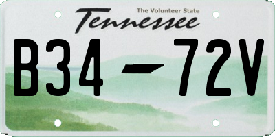 TN license plate B3472V