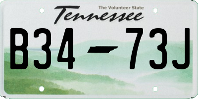 TN license plate B3473J