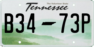 TN license plate B3473P