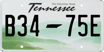 TN license plate B3475E