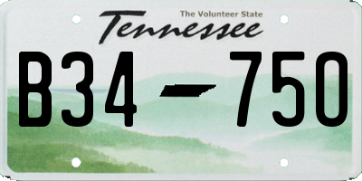 TN license plate B3475O
