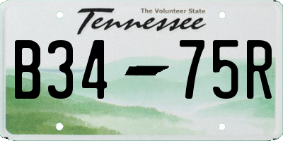 TN license plate B3475R