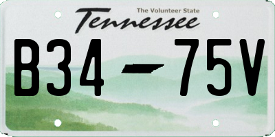 TN license plate B3475V