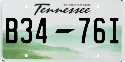 TN license plate B3476I