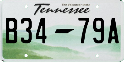 TN license plate B3479A