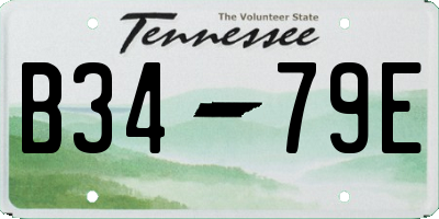 TN license plate B3479E