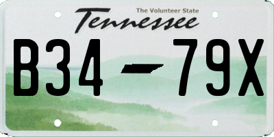 TN license plate B3479X