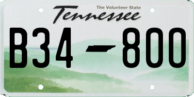 TN license plate B3480O