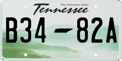 TN license plate B3482A