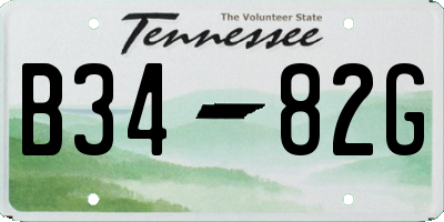 TN license plate B3482G