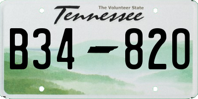 TN license plate B3482O